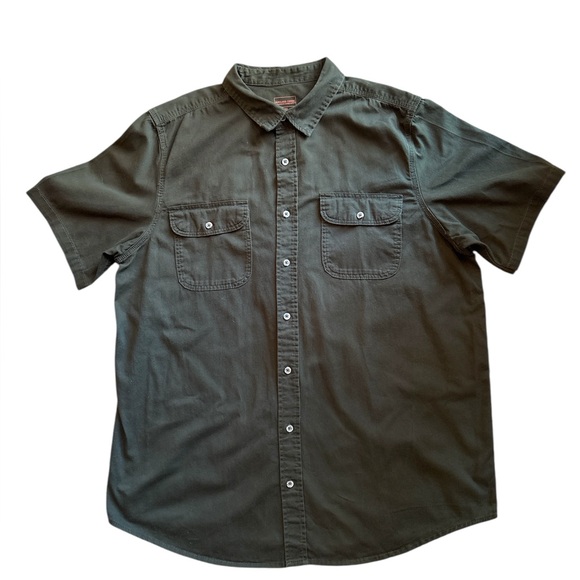Boulder Creek Men's Big & Tall Short Sleeve Denim and Twill Shirt Size 2XL Tall - Picture 1 of 7